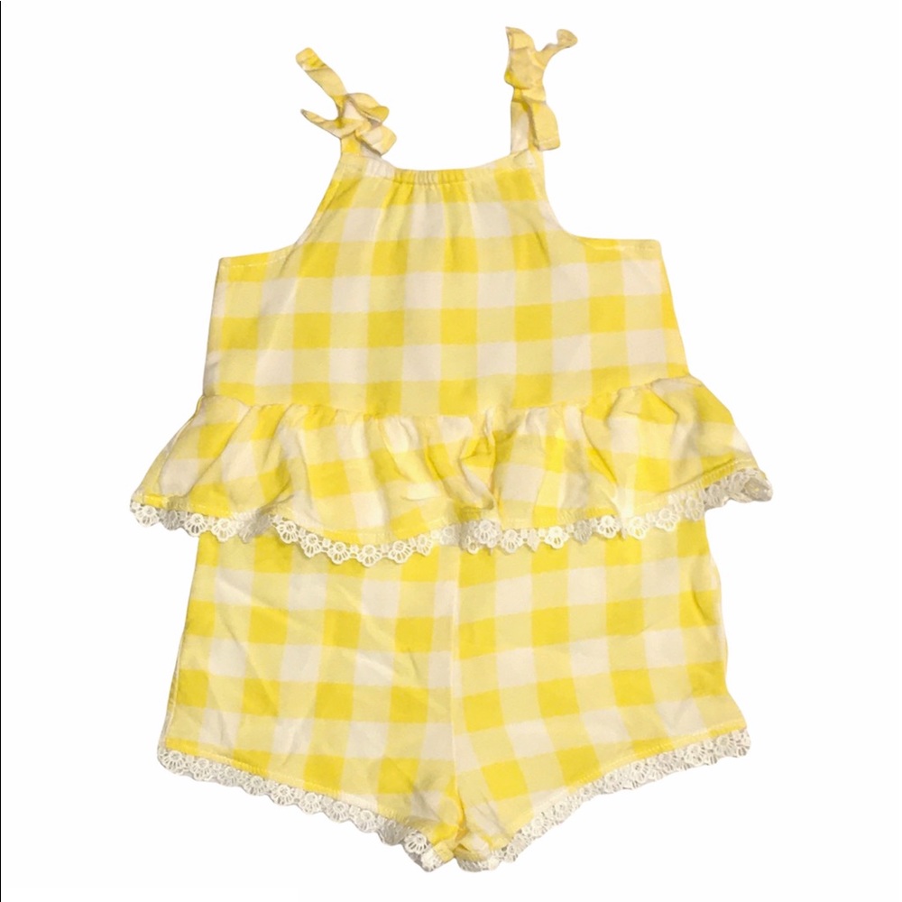 Baby girl plaid romper